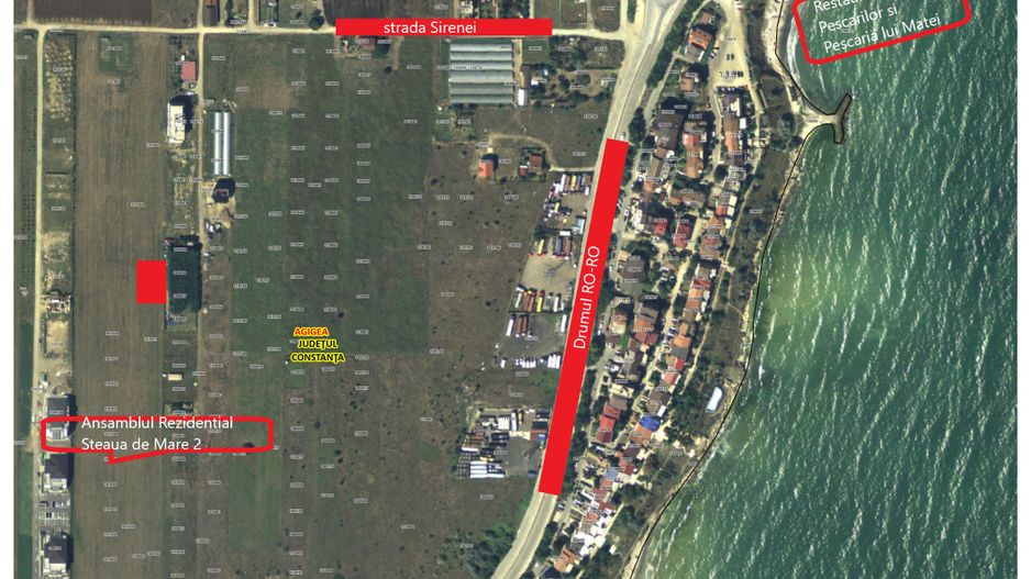 Teren intravilan 600mp Agigea RO-RO toate utilitățile vedere la mare - Poză 1