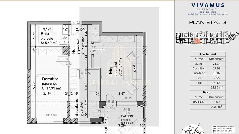 APARTAMENT 2 CAMERE, VIVAMUS - Poză 2