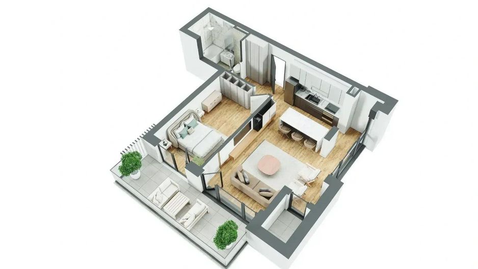 Apartament modern cu 2 camere și balcon generos | Zona Bartolomeu - Poză 9