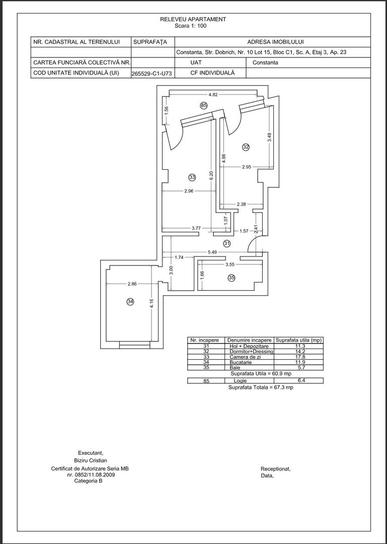 Tomis Nord - Vanzare apartament decomandat cu 2 camere,  bloc nou. - Poză 25