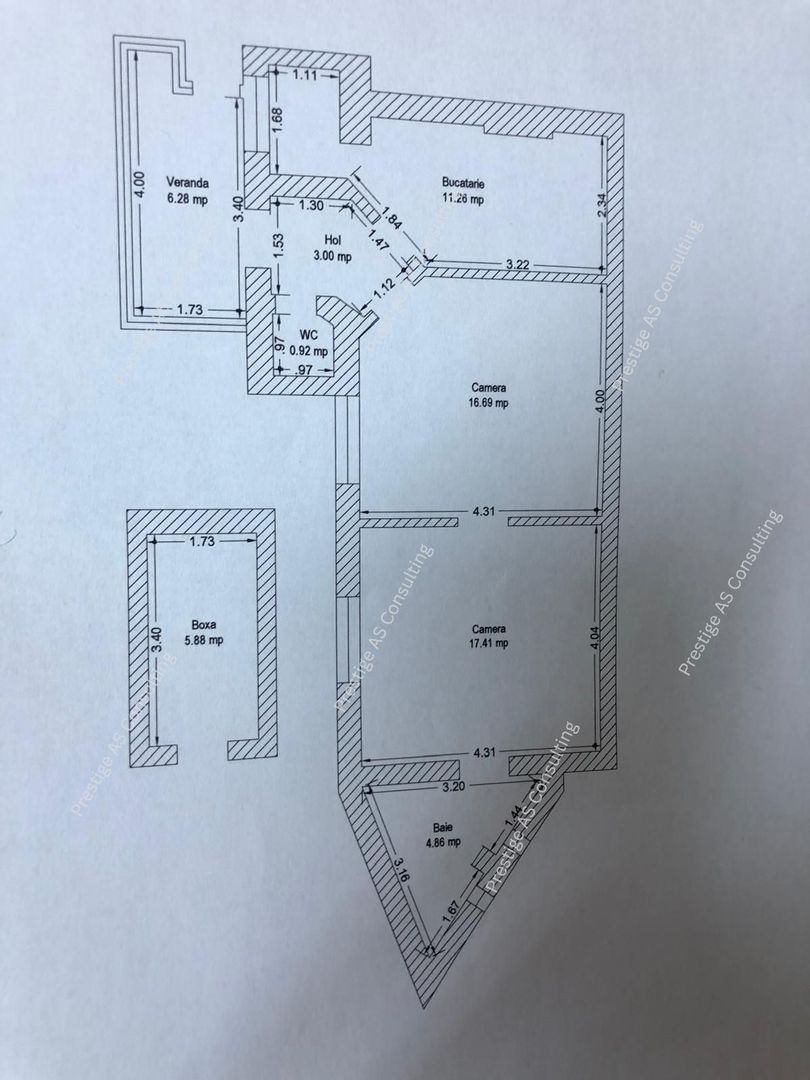 Apartament 2 Camere 2 Bai | Parter | Iosefin - Schiță 5