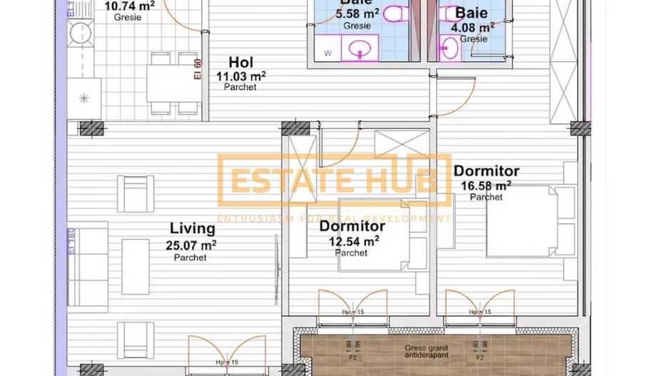 Apartamente 3 camere | Standarde NZEB | Comision 0 - Poză 3