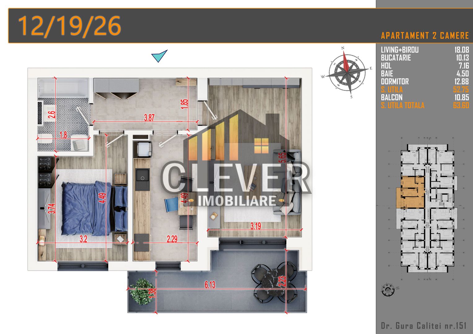 Apartament 2 camere Suprafata Generoasa Th. Pallady Sector 3 - Poză 1