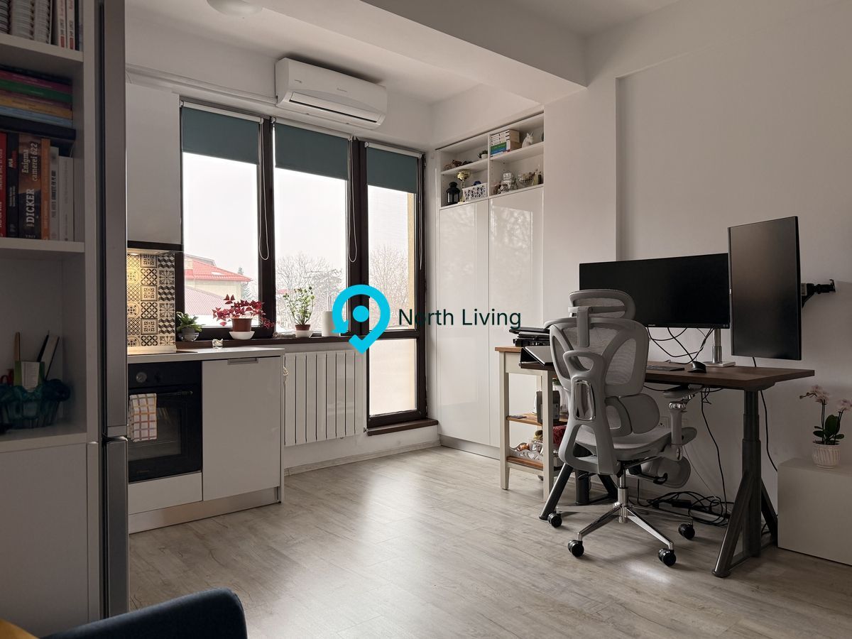 Studio 2 camere, 43 mp, mobilat complet, 4 min metrou Parcă Bazilescu - Poză 3