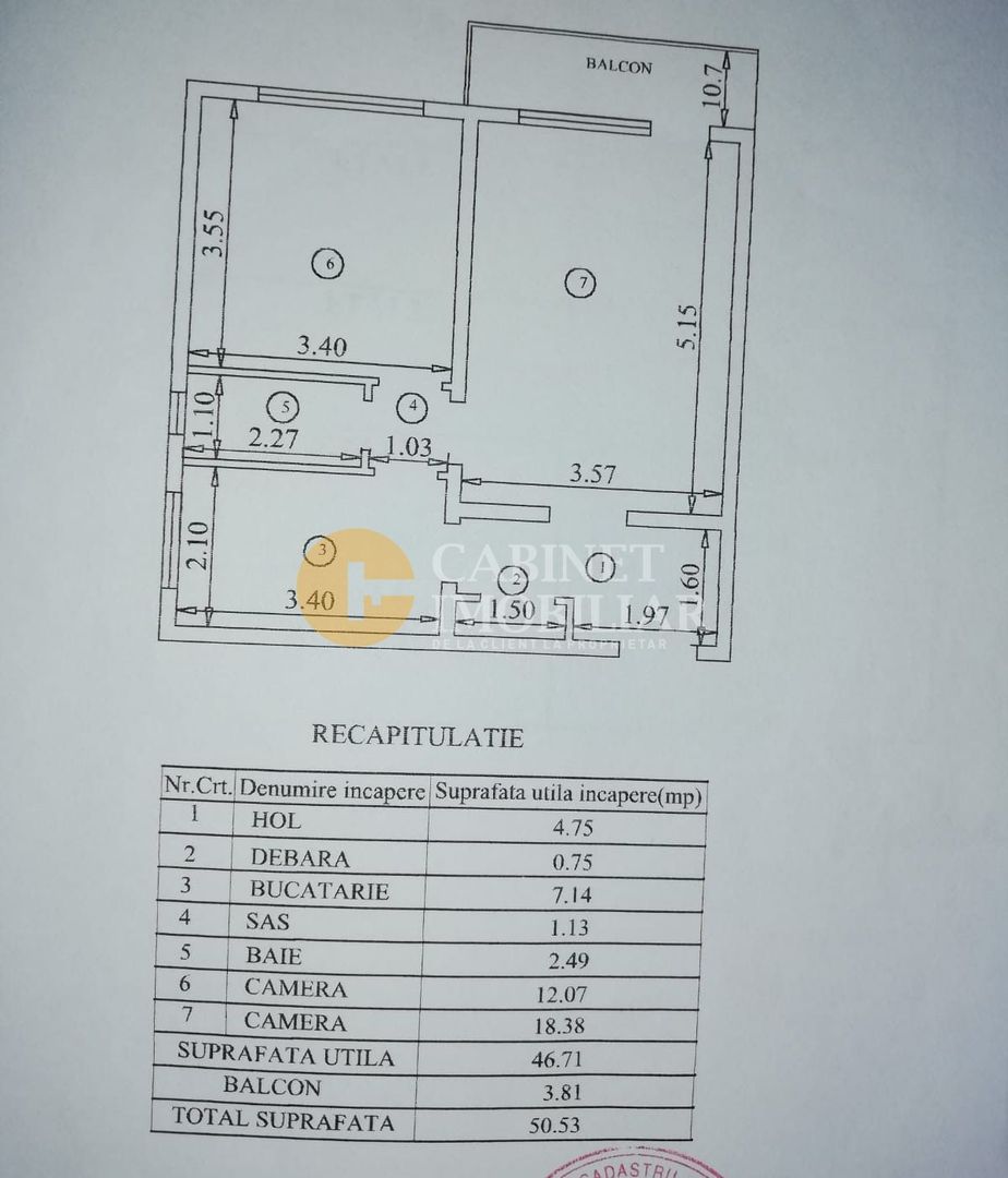 Copou FARA RISC! 2 camere DECOMANDAT etaj 2/4 - CT - Poză 8