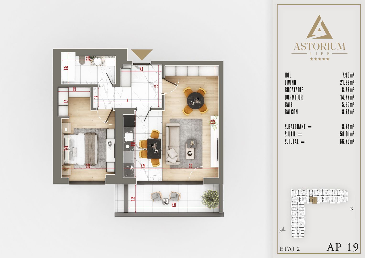 2 Camere Lux/ Izolatie Fonica - Poză 5
