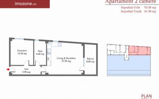 2 camere 60 mp, decomandat, etaj 4, Margelelor, zona de case, NOU, COMISION 0% - Poză 8