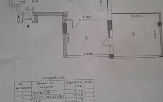 Apartament 2 camere cu garaj și terasă | Vatra Luminoasă - Schiță 3