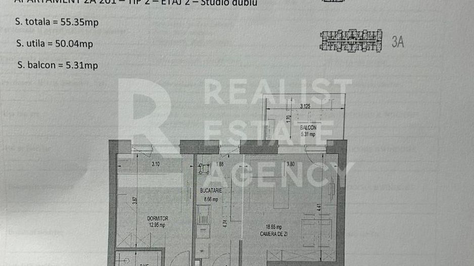 Vanzare, apartament, 2 camere, Nusco, București - Schiță 9