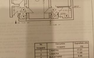 2 camere | 45.38 mp - parter | retras | Pajura - Schiță 8