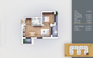 Metrou Teclu 6 minute Decomandat Finalizat pallady ikea titan - Poză 7