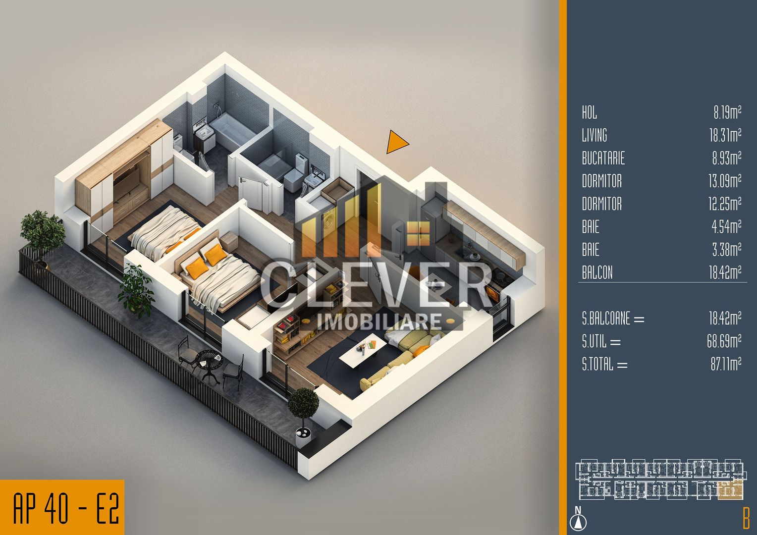 Apartament 3 camere cu Terasa-Theodor Pallady Comision 0 - Poză 2