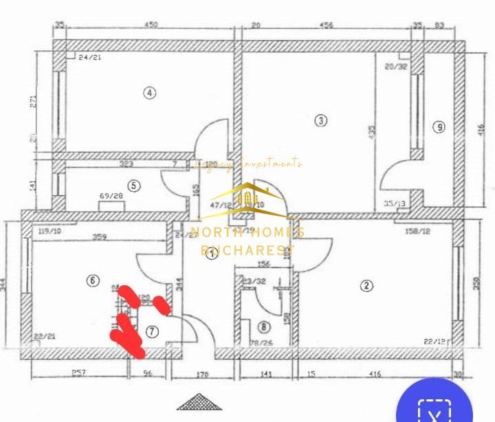 Apartament 4 camere de închiriat, ideal pentru birou, lângă Guvern - Poză 11