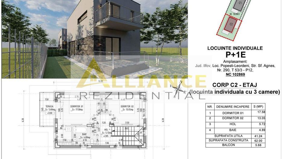Vila Individuala P+1 Popesti 257 mp Teren - Poză 14