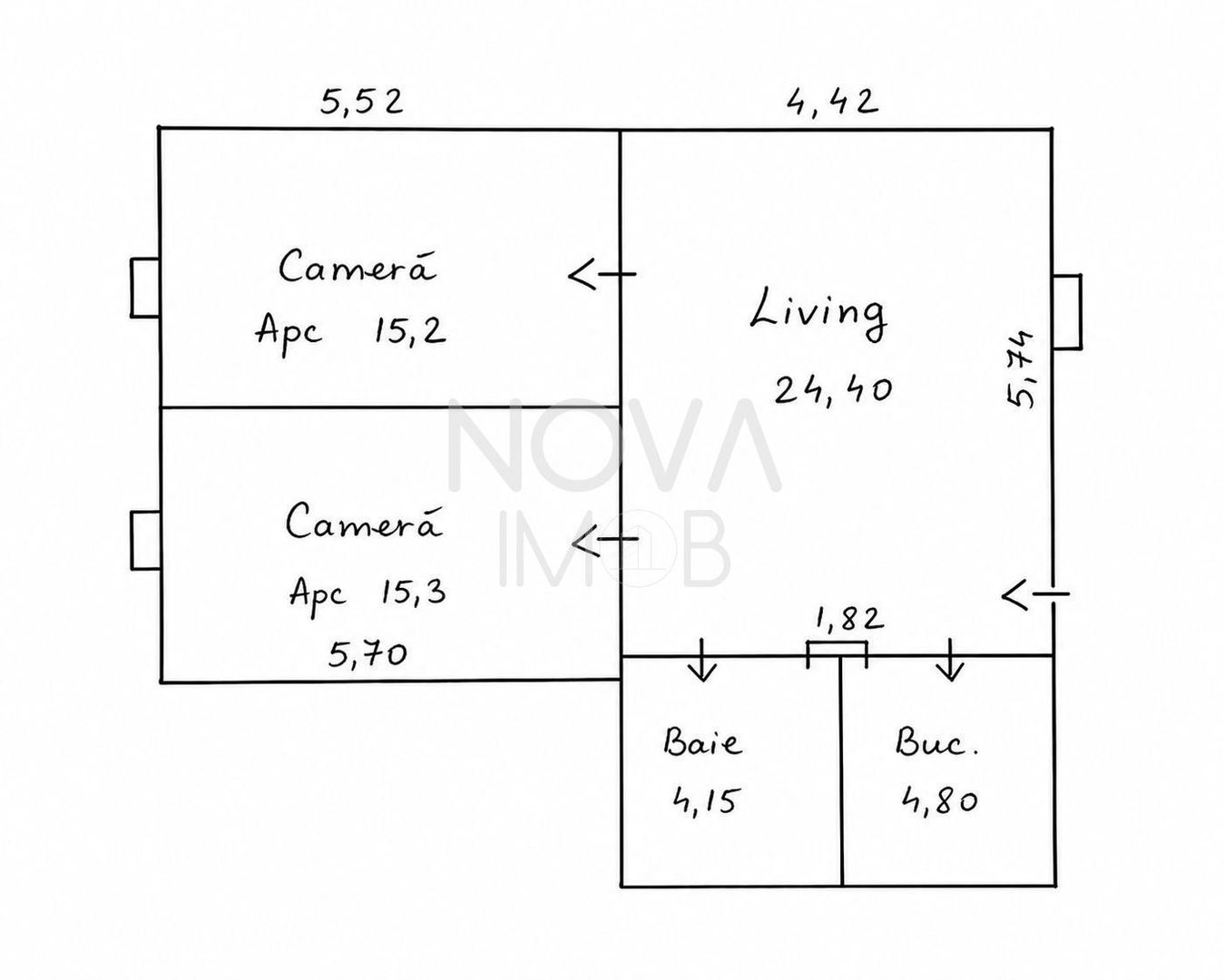 Apartament 3 camere de vanzare, Targul Vinului - Poză 9