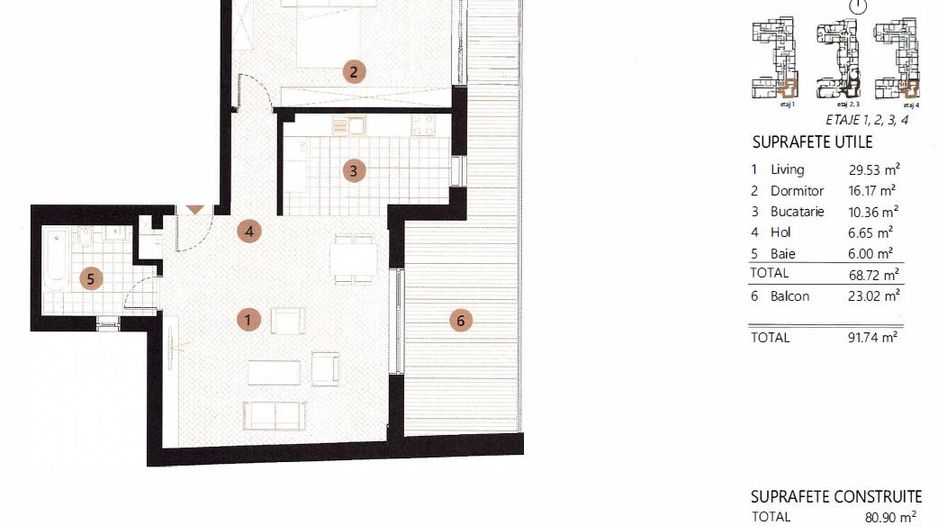 Apartament 2 camere cu 23mp terasa -mobilat - proiect boutique Floreasca-Barbu V - Poză 2