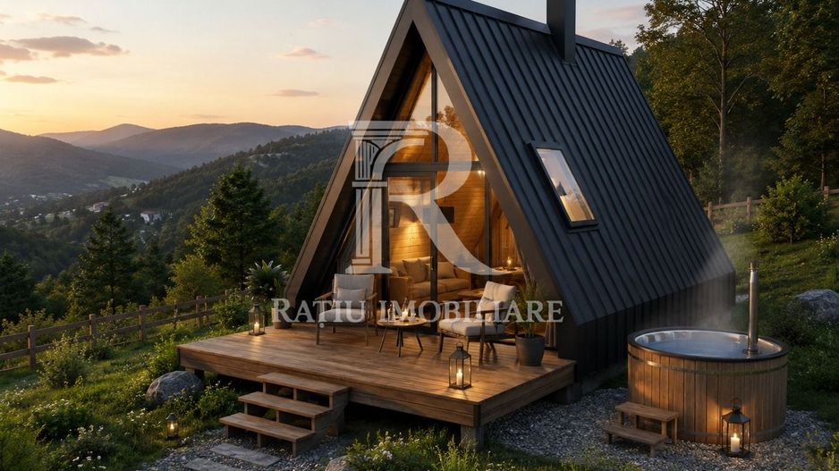 Structură A Frame modernă pentru case premium și Airbnb - 2 CAM - Poză 1