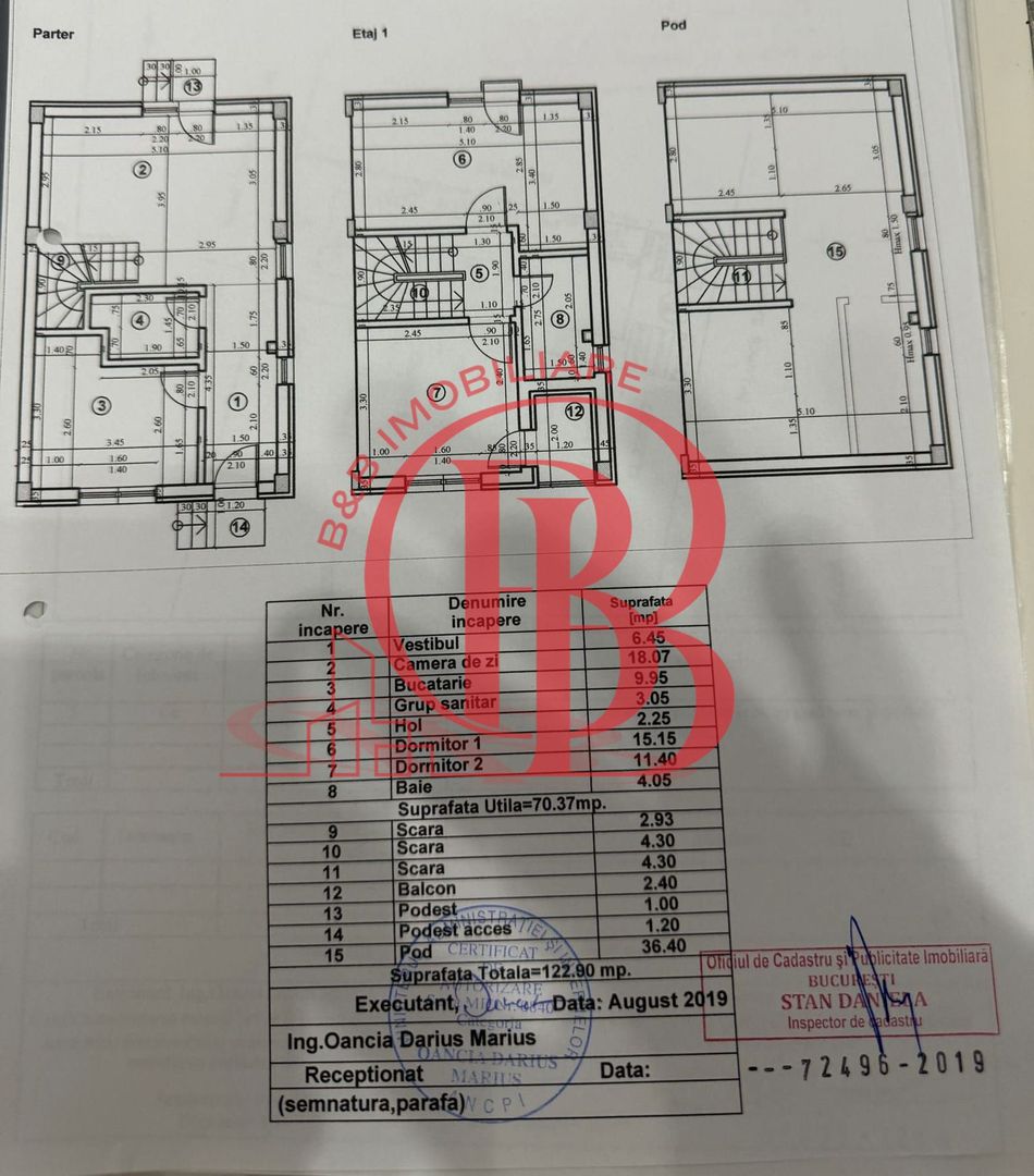 Casa complet mobilata 5 camere 3 bai Theodor Pallady - Schiță 19