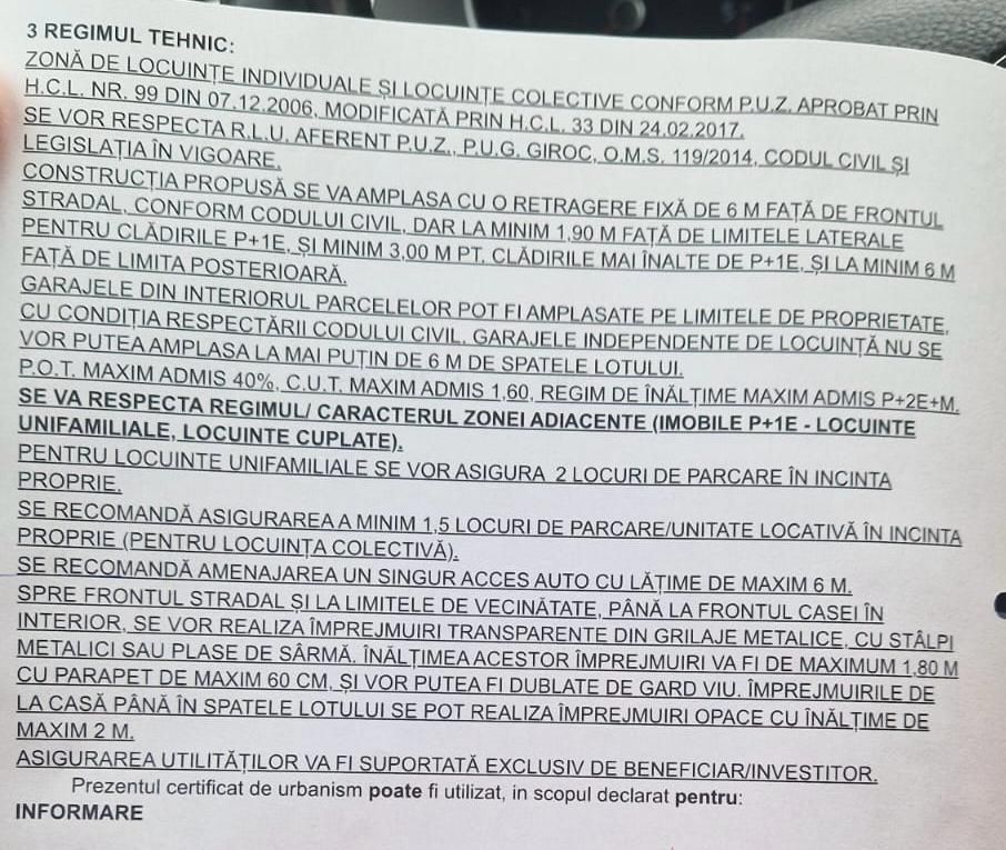 Giroc | 675 mp | Două fronturi | Asfalt | Utilități la stradă - Poză 4