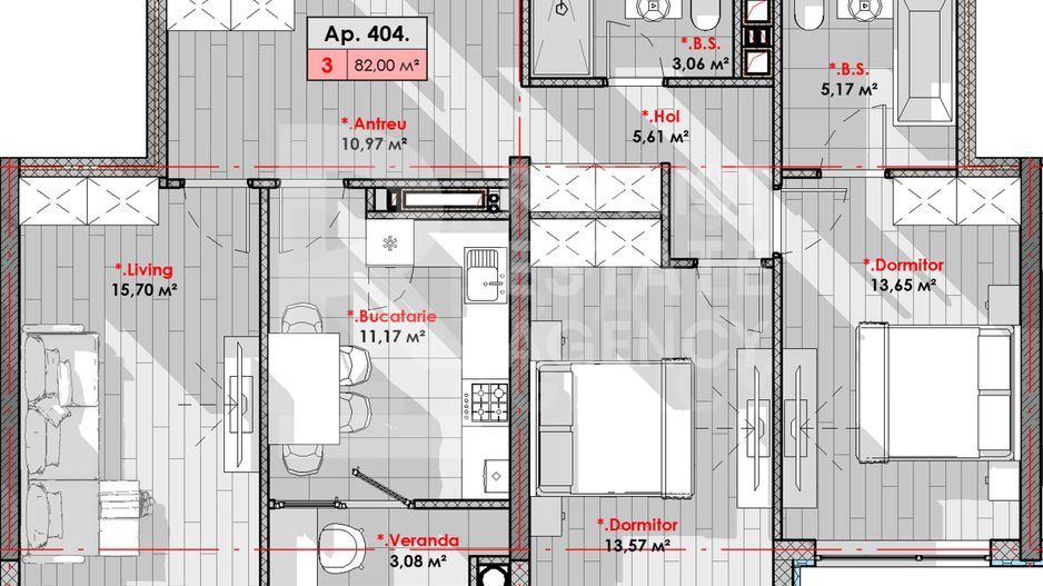 Vânzare, apartament, 3 camere, șos. Hâncești, Telecentru - Poză 4