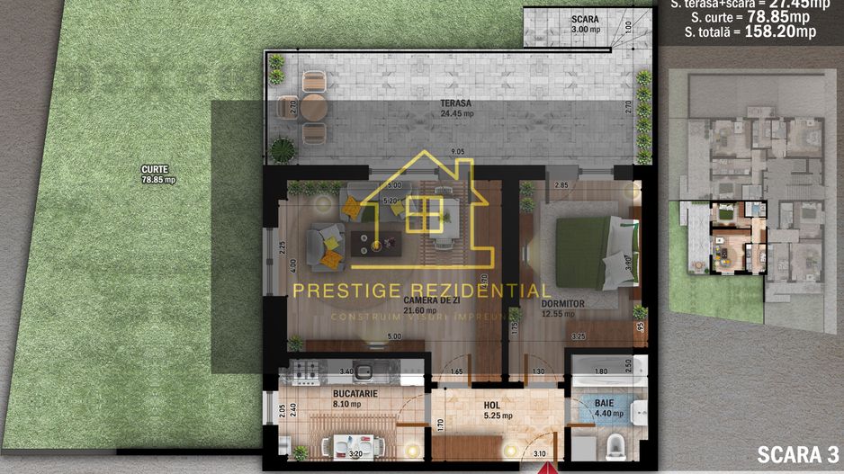 Ap.2cam_52mp+25mp terasa+80mp Grad.Titan-Pallady - Poză 1