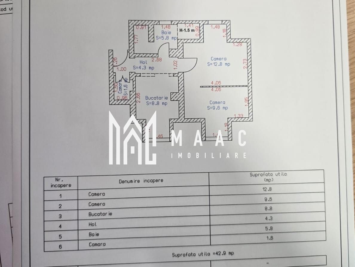 Apartament spatios la cheie 43 mpu Viile Sibiului - Poză 2