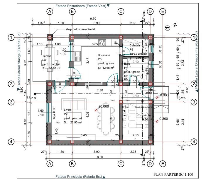 Casă individuală 115mpu,  teren 571 mp , Cristian - Schiță 5