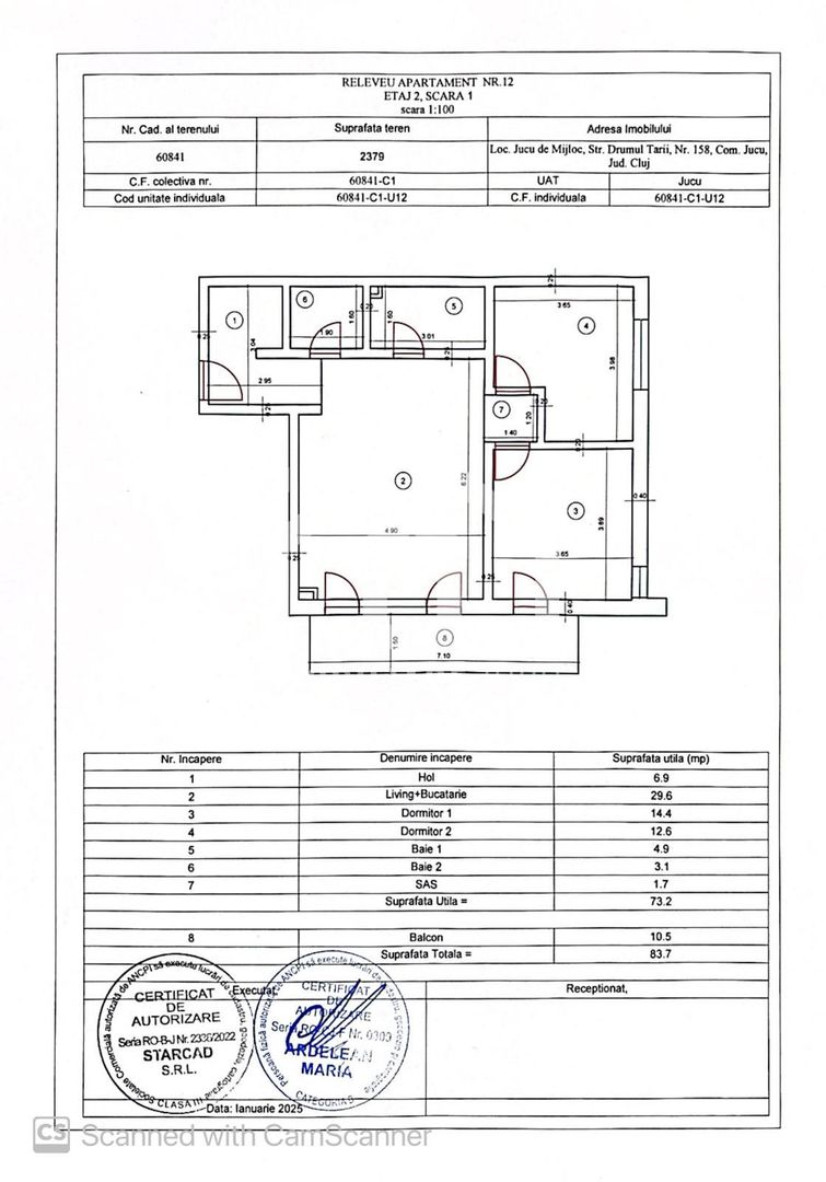 Apartament 3 camere, Finisat, Bloc nou, 1 Loc Parcare, Acte la Zi - Poză 2