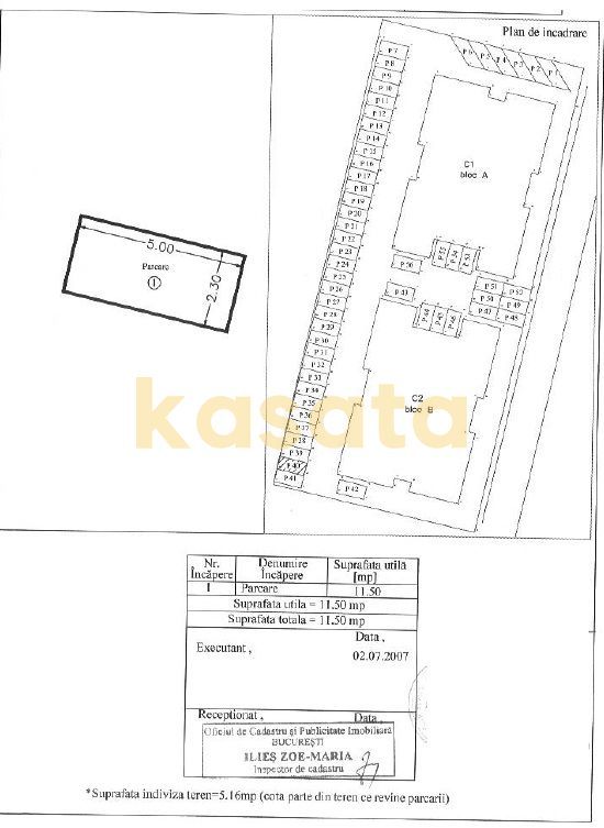 2 camere de vânzare| Trapezului | 2 Locuri Parcare | Terasa 50 mp - Schiță 27