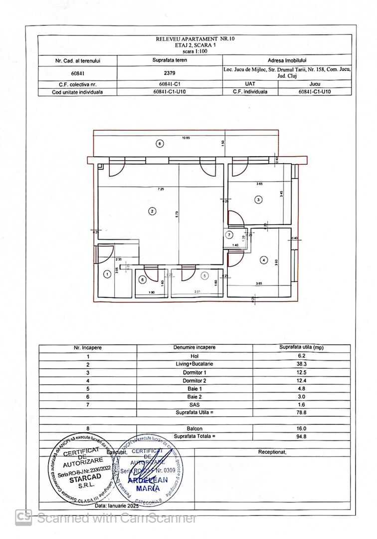 Apartament 3 camere, Bloc nou, Parcare inclusa, Jucu, COMISION 0 - Poză 2