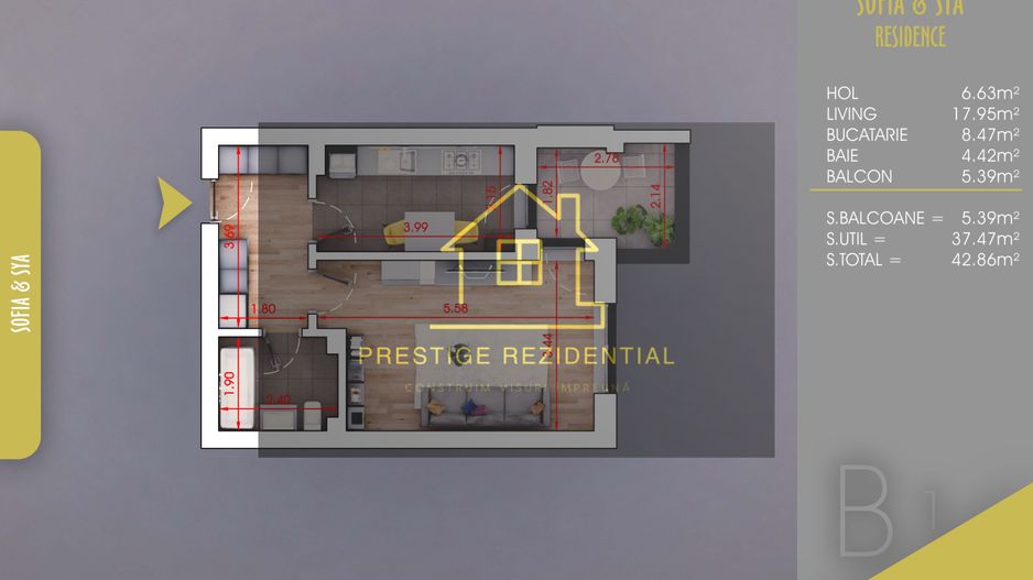 Garsoniera Spatioasa, Titan-Pallady,Metrou - Poză 3