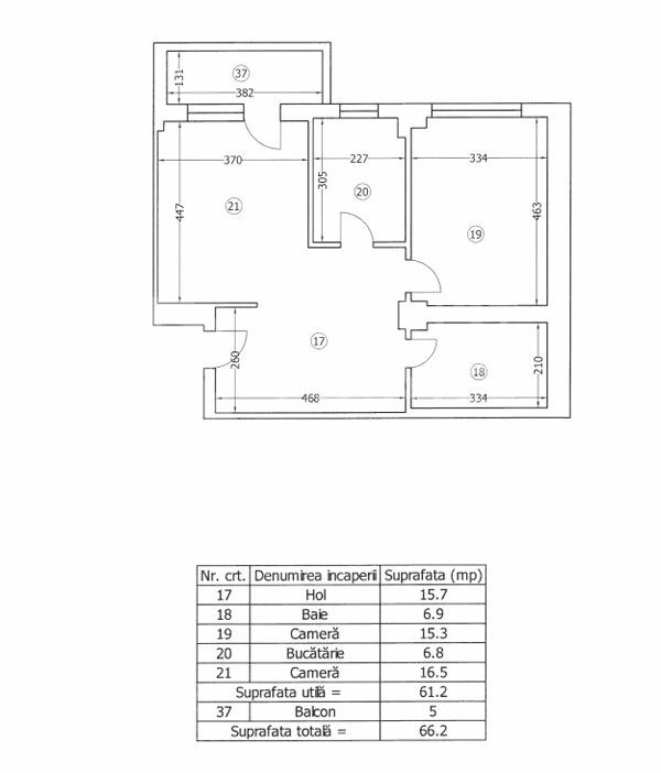 Apartament 2 camere, decomandat, 61,2 mp, Popești Leordeni - Poză 6