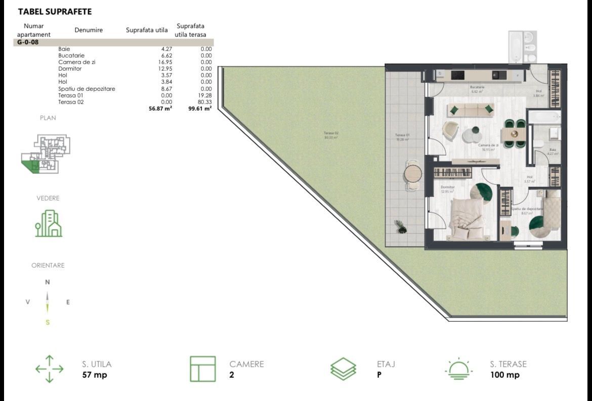 COM 0% Apartament nou cu 3 camere si gradina | Denya Forest - Poză 11