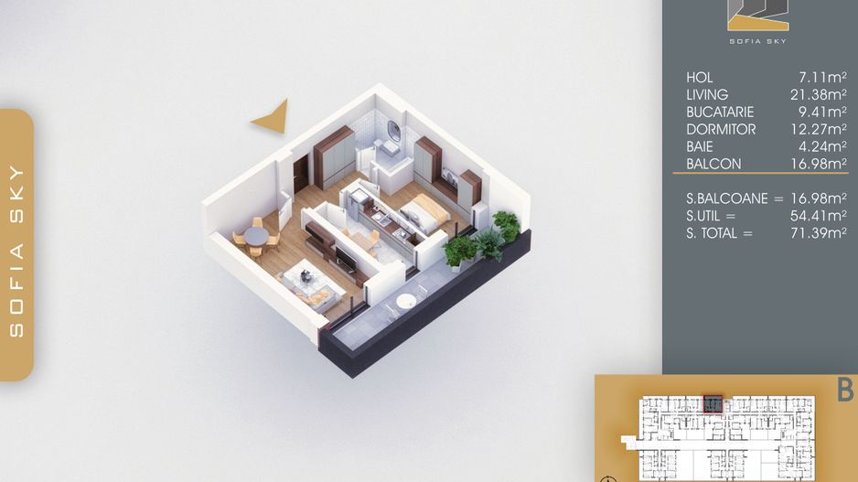 Apartament 2 camere decomandat  Titan Pallady  7 min Metrou Nicolae Teclu - Schiță 4