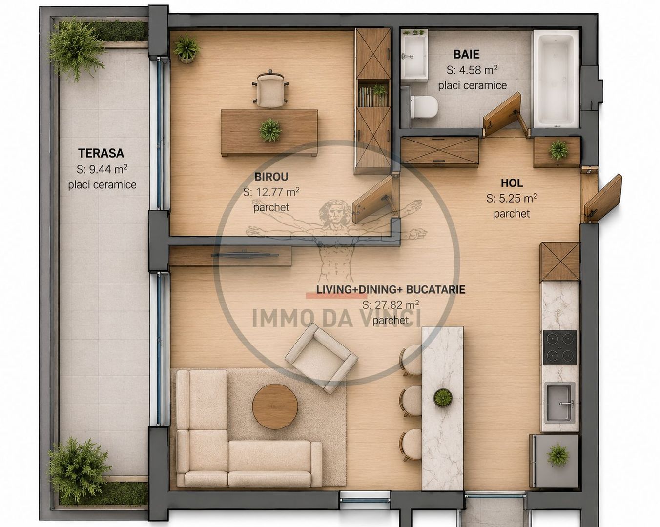 Apartamente cu 1-2-3-4 camere, parcare | Bloc Nou Traian Vuia Pod IRA - Poză 7