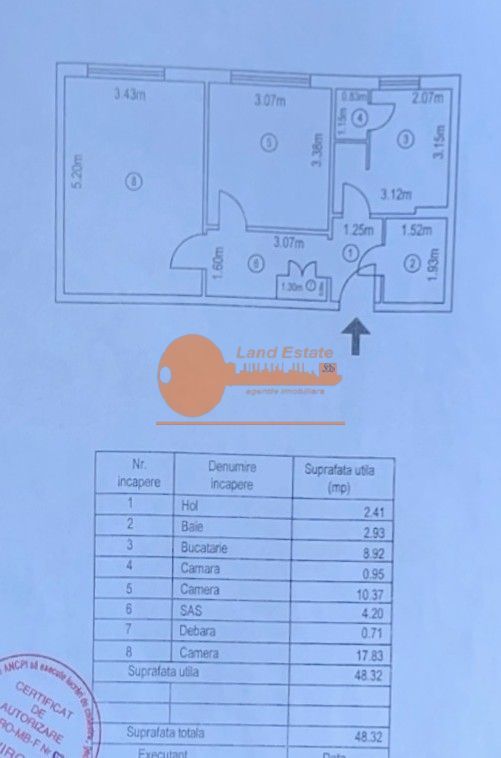 Apartament 2 camere decomandat – Rahova - Schiță 8