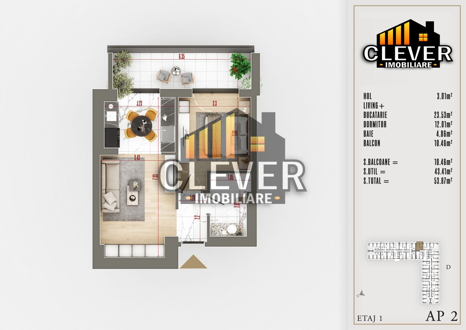 Apartament 2 Camere Finisaje Premium Theodor Pallady - Poză 2