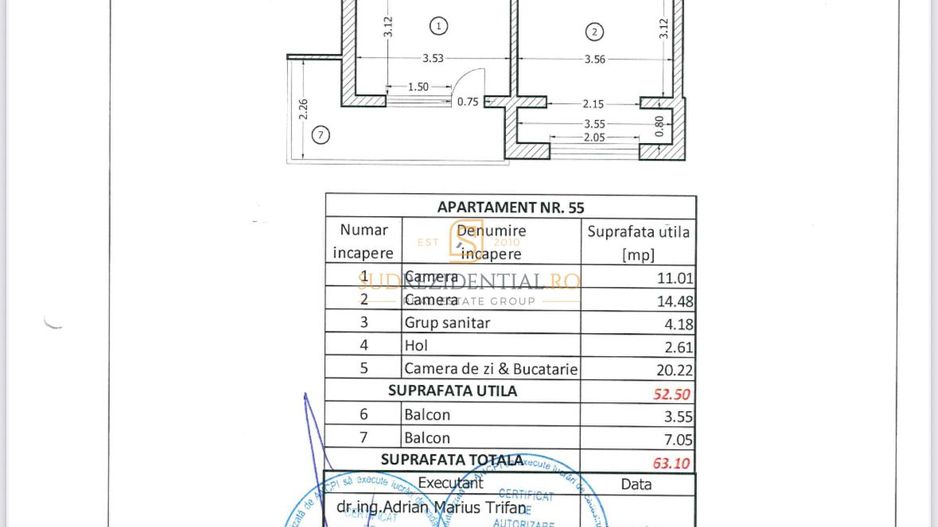 Rahova,Soseaua Salaj, apartament 3 camere mobilat, comision 0% - Schiță 7