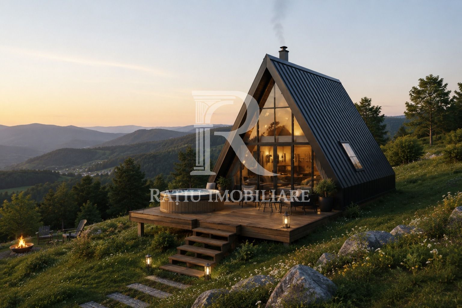 Structură A Frame modernă pentru case premium și Airbnb - 3 cam - Poză 1