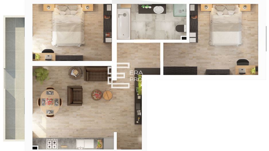 Apartament 3 camere   Doamna Stanca, Selimbar - Schiță 9