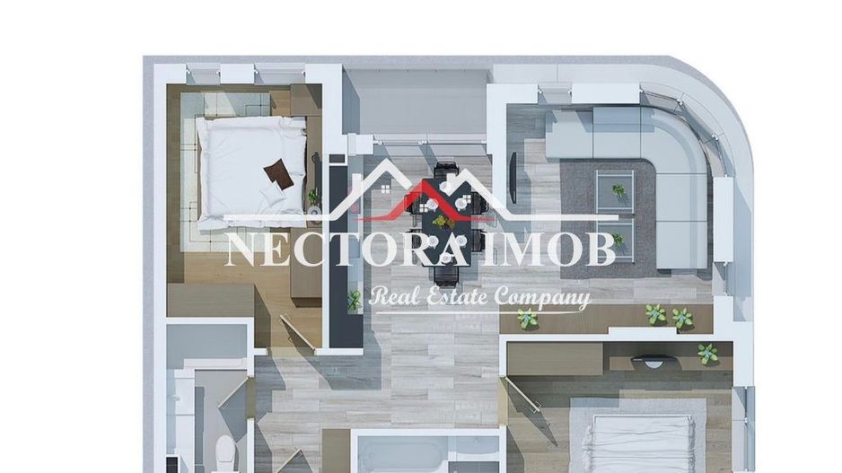 NECTORA IMOB-Apartament LUX 3 cam,2 bai, Terasa mare, West Residence - Poză 14