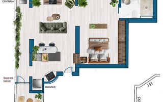 Apartament 2 camere + garsonieră Radu Beller, vedere parc, fără risc seismic - Poză 21