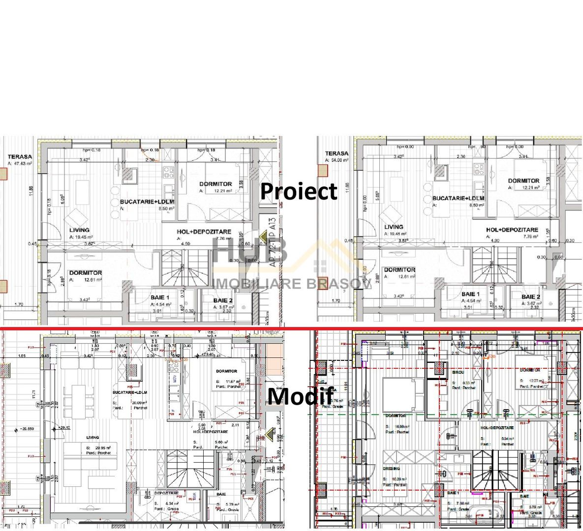 Penthouse pe 2 nivele zona Racadau | 140mp + terasa 103mp - Poză 12