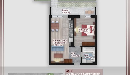 2 camere cu gradina proprie-7min STB Parcul Teilor-Pallady