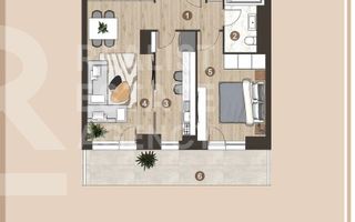 Vânzare, apartament, 2 camere, First Estates Pipera - Schiță 5
