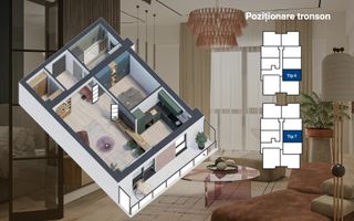 Apartament 1 camera, bloc nou, 51 mp fara comision, Dealul Galata - Poză 2