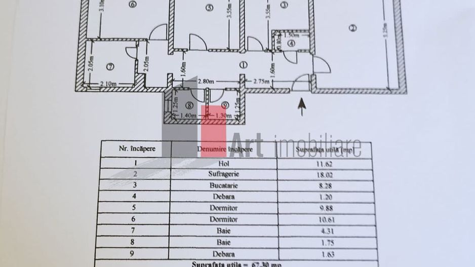 Apartament 3 camere Gorjului - Schiță 11