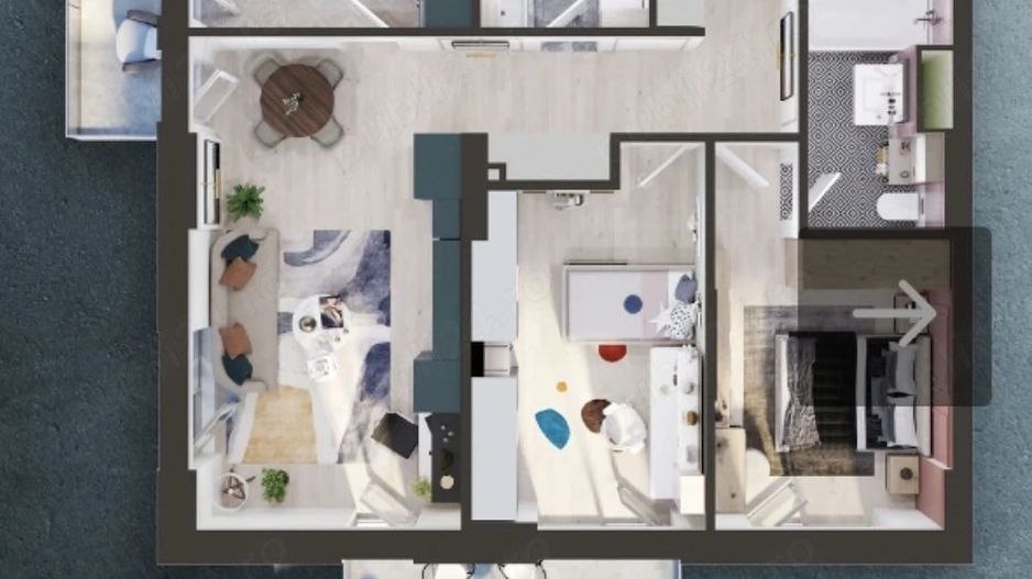 Apartament decomandat | 3 camere | 2 băi | 2 balcoane | Elite City - Poză 6