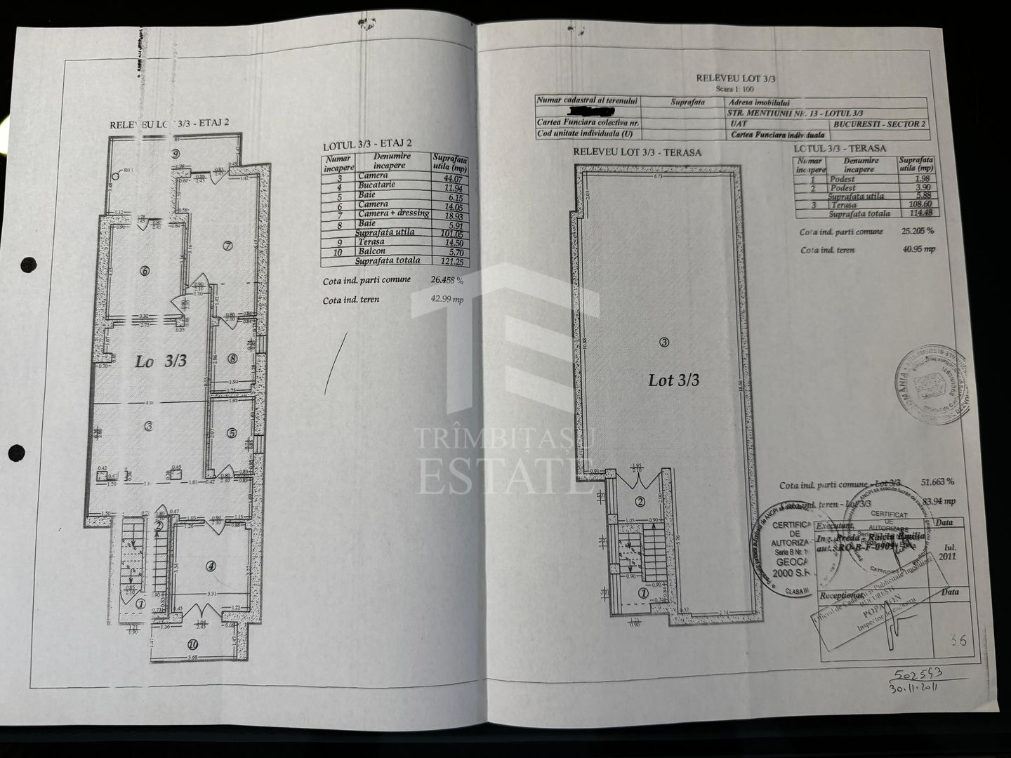ANDRONACHE - Mentiunii | 3 camere 120mp + terasa 110mp bloc 2009 - Schiță 2