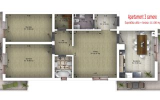 Apartament 3 str.Bacovia in vila cu 6 apartamente - Poză 8